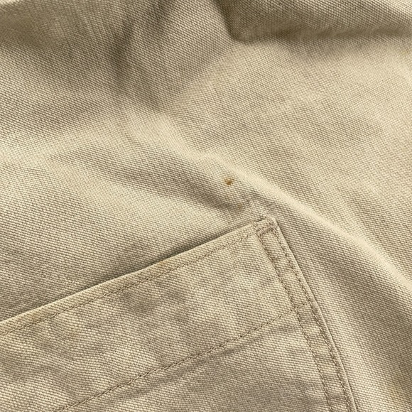 VTG LL Bean Jacket Womens Large Canvas Chore Barn Field Coat Corduroy Collar - Picture 8 of 15